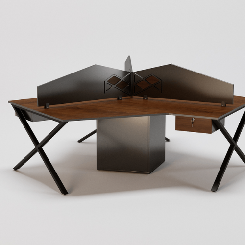 Freedom Y-Cubical Workstation With Partition and With Storage For 3 Persons