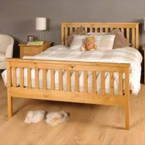 Brooklyn Double Caramel Wooden Bed Set